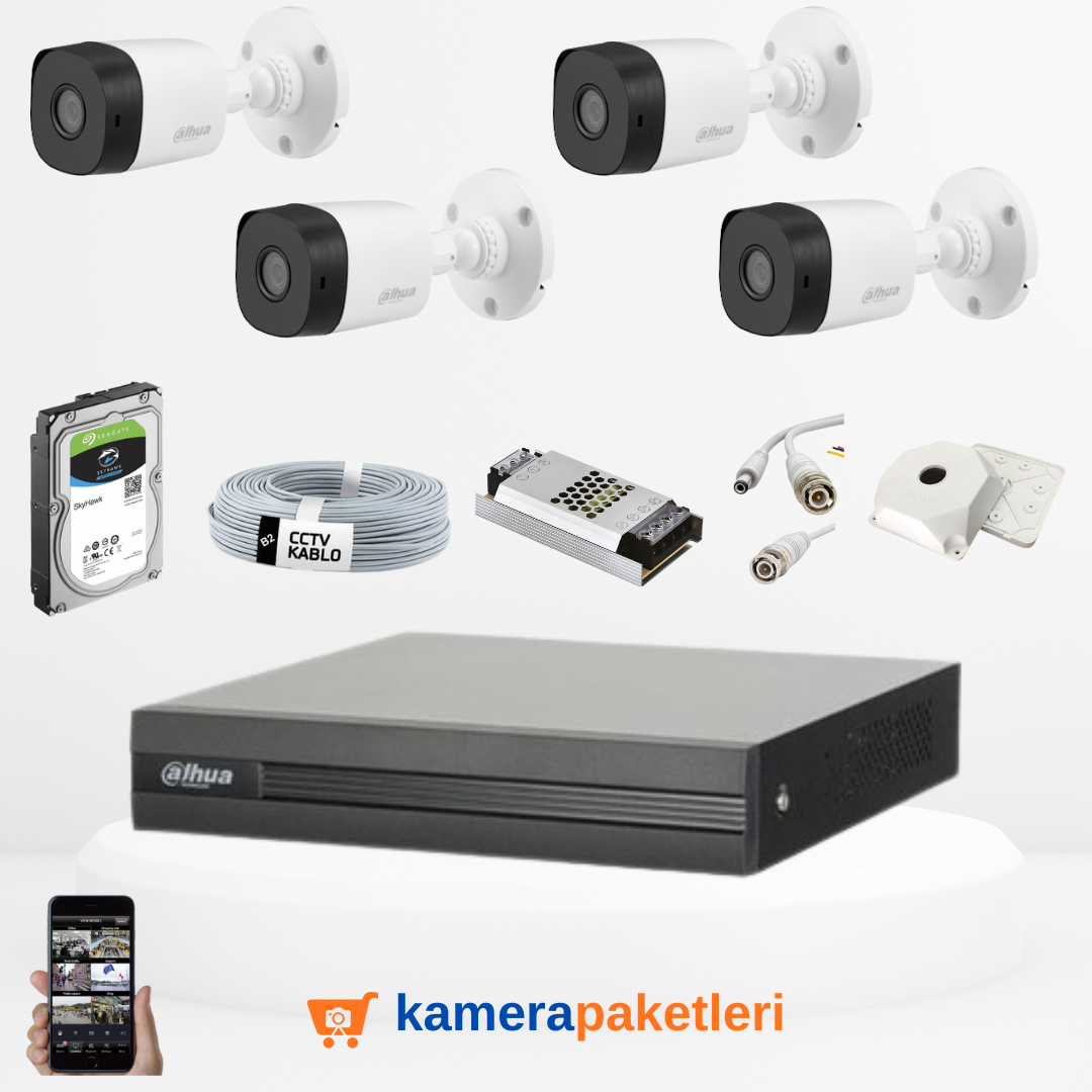 Dahua 4 Kameralı Sistem Dış